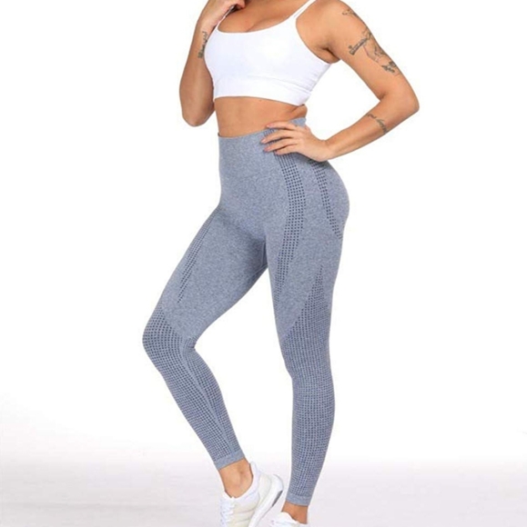 Seamless Stretch Workout Leggings - Picture 4 of 7